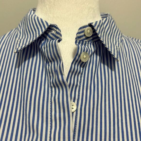 NWOT J.Crew Blue Striped Mini Dress - Picture 4 of 10